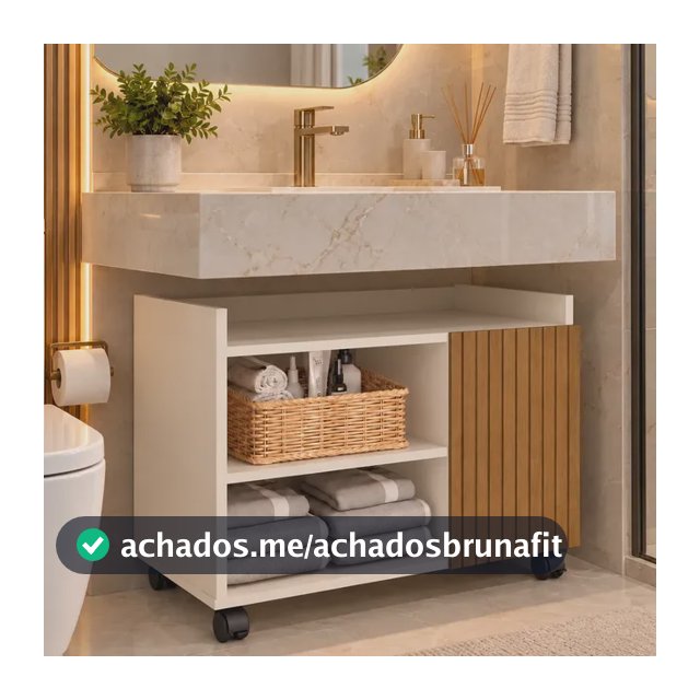 Organizador Armário Armarinho Para Banheiro Lavabo Rodinhas