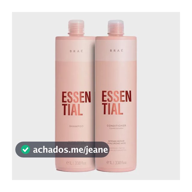 Kit Braé Essential Shampoo E Condicionador 1l + 1l