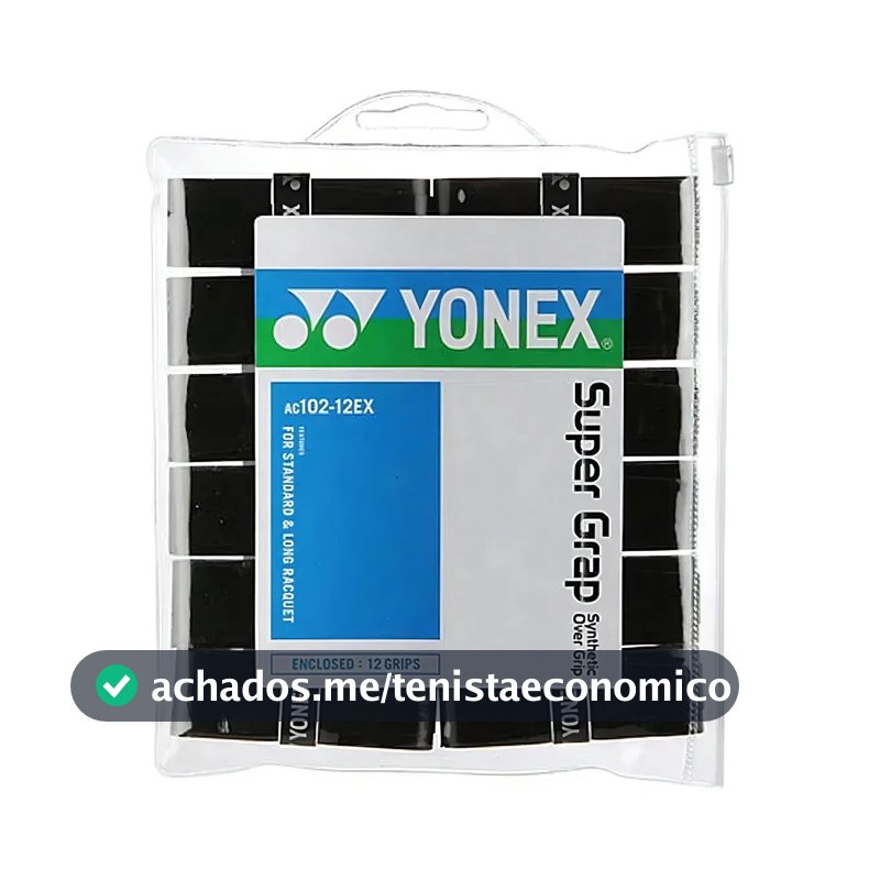 Yonex Super Grap Overgrip 12 Unidades Branco / Preto