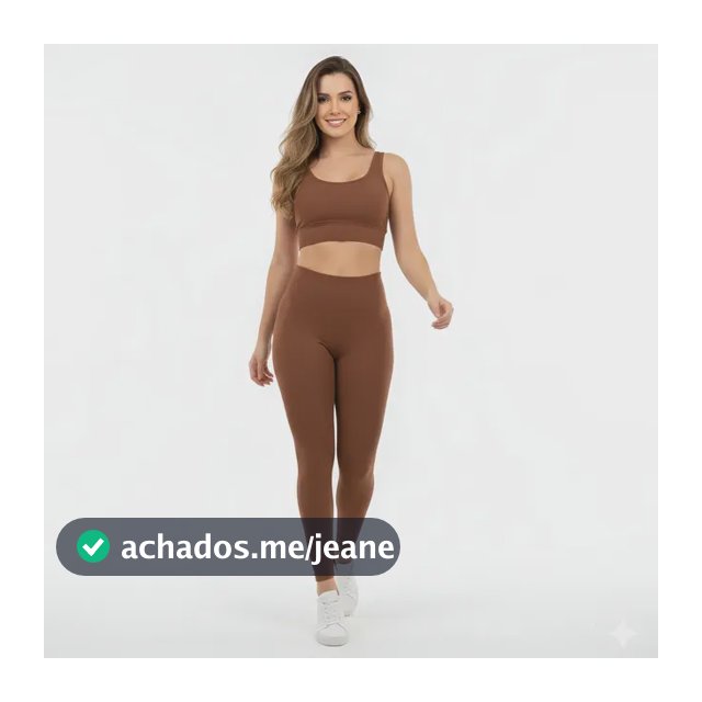 Conjunto Legging E Top Fitness Cintura Alta Roupa Academia