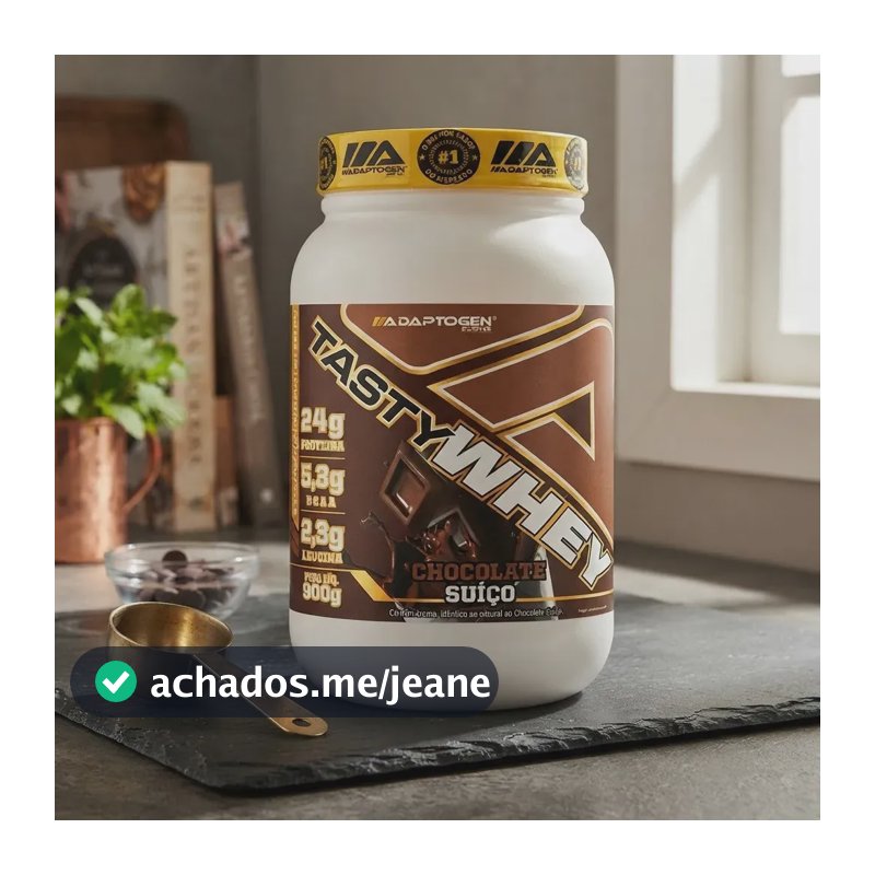 Proteína Adaptogen Science Tasty Whey Gourmet em pó sabor Chocolate x 900g