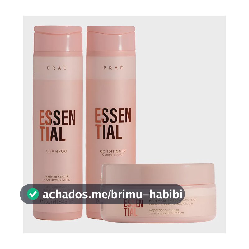 Braé Essential Kit Shampoo250ml+cond250ml+máscara200g