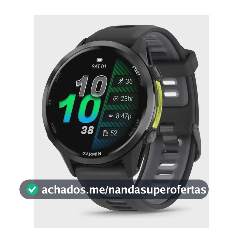 Relógio Garmin Forerunner 970 Cinza 47mm Com Lanterna E Gps