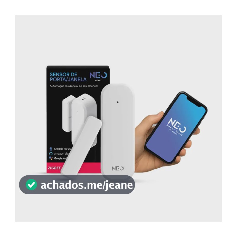 Sensor Porta E Janela Inteligente Zigbee Sobrepor Branco Cod: 291100025 Avant Neo