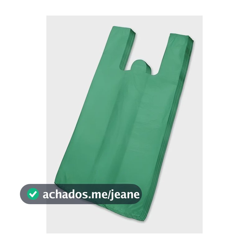 Sacola Plástica Camiseta 5kg Reforçada Atacado Várias Medida Verde 40x50