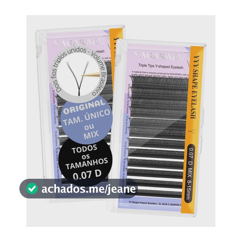 Cílios Y Ponta Tripla Nagaraku Brasileiro - Tam Único I Mix Preto D 0.07 09mm