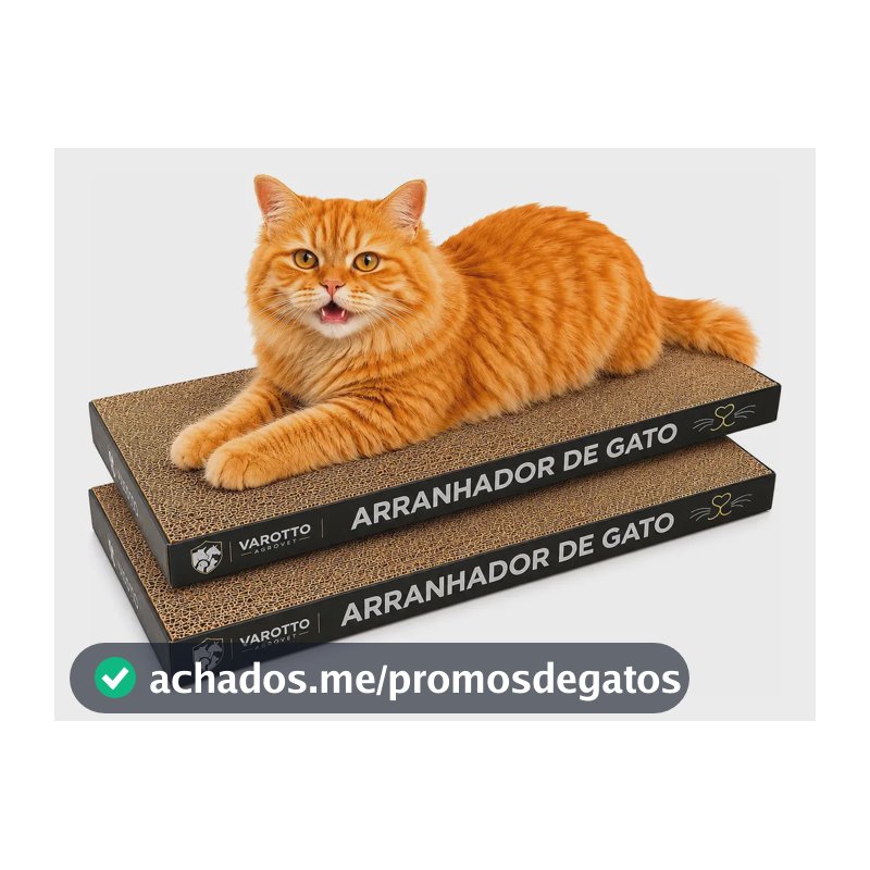 Kit 2 Arranhadores De Gato Papelão Varottoagro Antiestresse Marrom