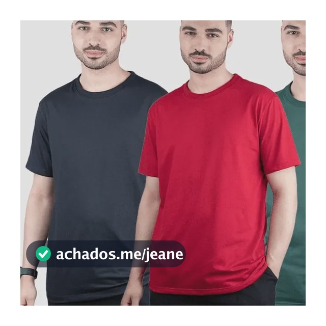 Kit 4 Camisetas Básicas Masculinas Lisas Algodão Reforçada