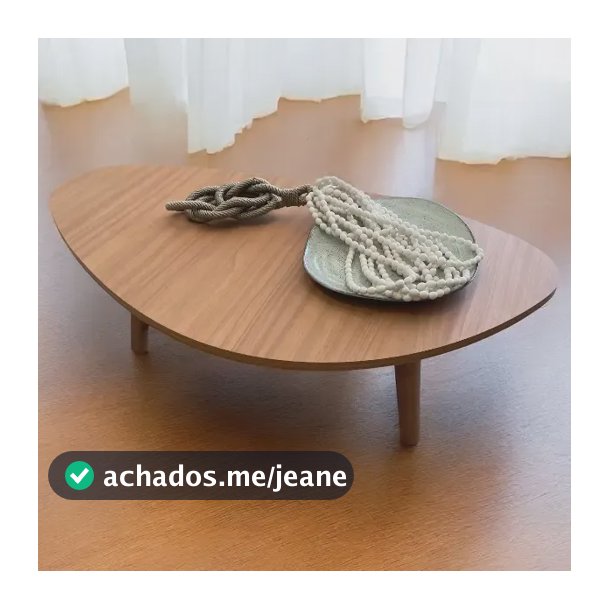 Mesa De Centro Decorativa Design Orgânico Sala Pés Madeira