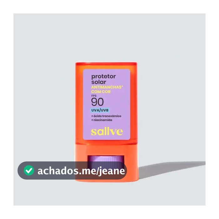Protetor Solar Antimanchas Com Cor 2 Em Bastão 90fps Sallve