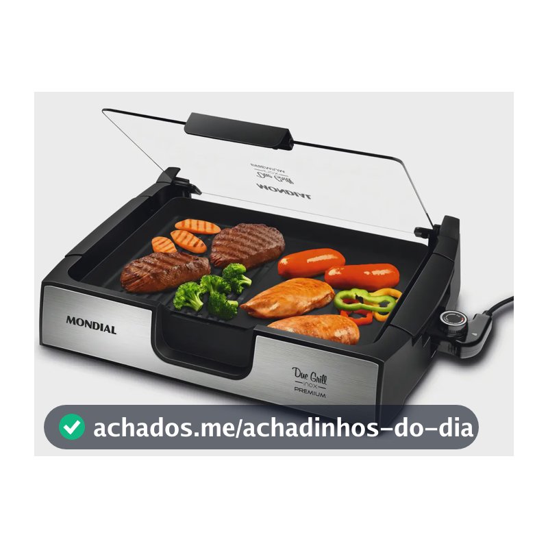 Chapa Due Grill Premium Mondial 1270W - G-10