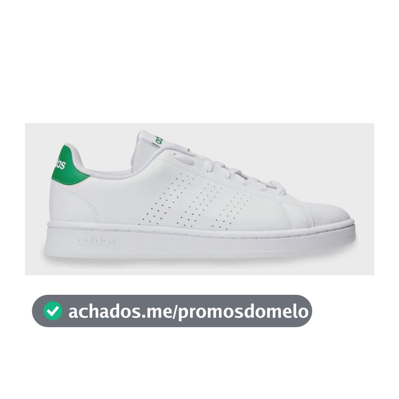 Tênis Masculino E Feminino Advantage 2.0 adidas Branco E Verde Liso 35 Br