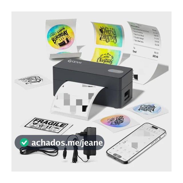 Impressora De Etiquetas Térmica Sem Fio P/ Correios E Envio Preto 127/220v