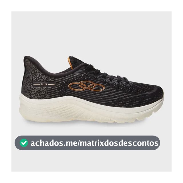 Tênis Masculino E Feminino Delta 122 Olympikus Preto/chumbo Liso 37 Br