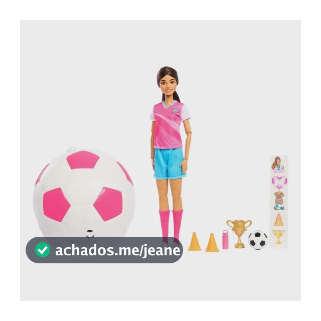 Boneca Barbie Jogadora de Futebol com Acessórios Mattel
