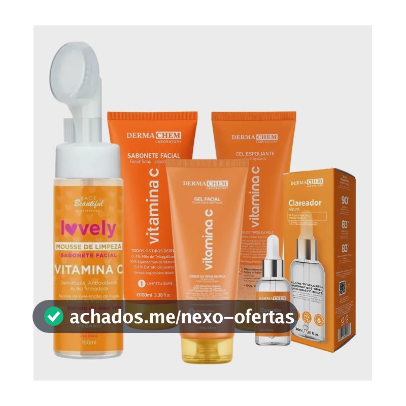 Skincare Anti-idade Dermachem+sérum Clareador+mousse Micelar