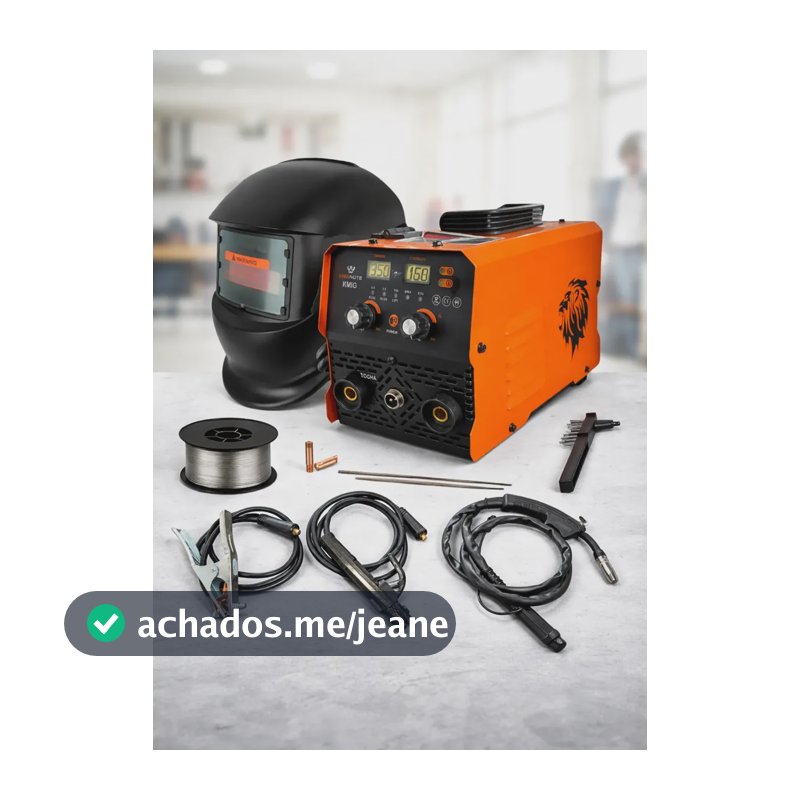 Máquina De Solda Inversora Mig Sem Gás 3 Em 1 Tig Lift Rápido Solda Automática E Acessórios e Mascara de Proteção