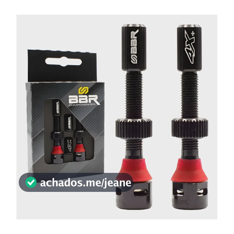 Válvula Bico Tubeless Bbr Componentes 4 Vezes + Vazão 48mm Preto