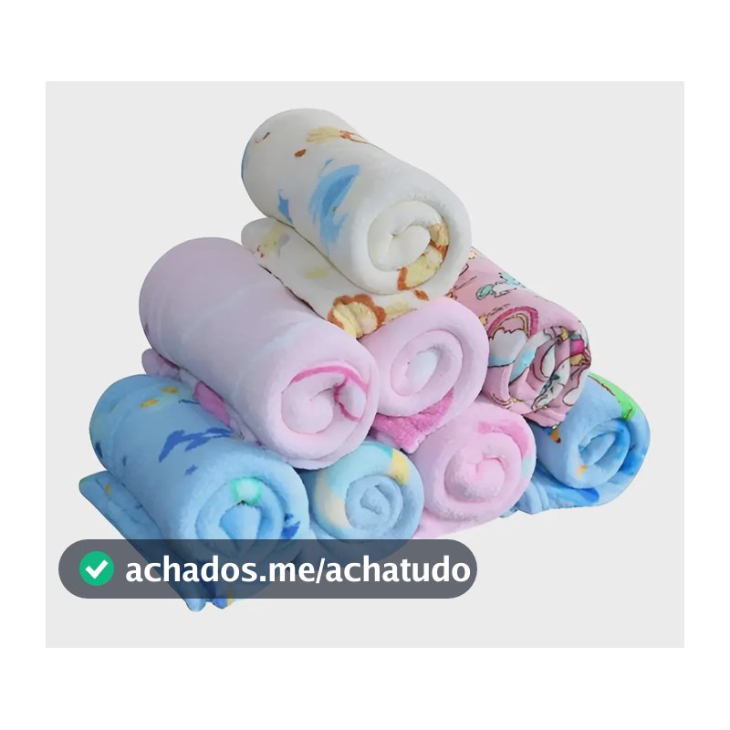 Kit 3 Mantas Cobertor Microfibra Infantil Bebê Estampada Cor Menina