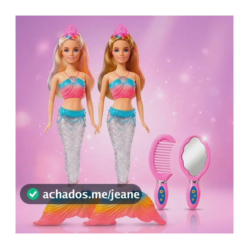 Boneca Sereia Que Brilha E Toca Musica Com Acessorios Menina