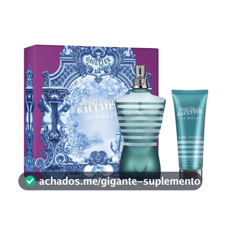 Conjunto de perfume Jean Paul Gaultier Le Male EDT 75 ml + Gel de banho 75 ml FD25 EDT 75 ml para homens