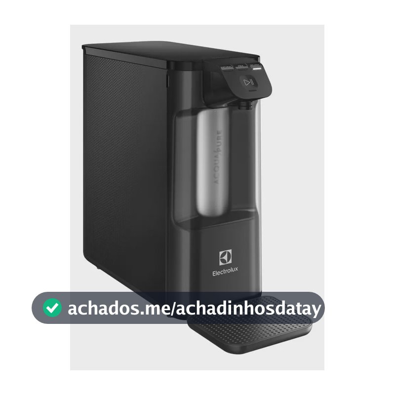 Purificador de Água Gelada Fria e Natural Elétrico Compacto Eletrônico placa Filtro refil 6 meses ou 3000l Painel Touch Bivolt Preto PE12P Electrolux