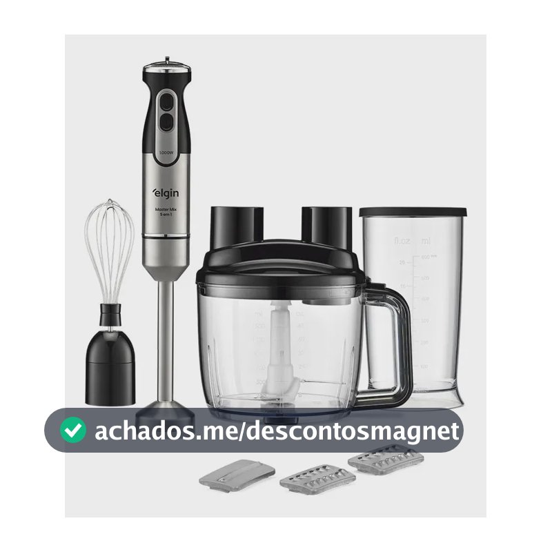 Mixer Master Mix 5 Em 1 Elgin 1.000w 110v 5 Funções Prateado