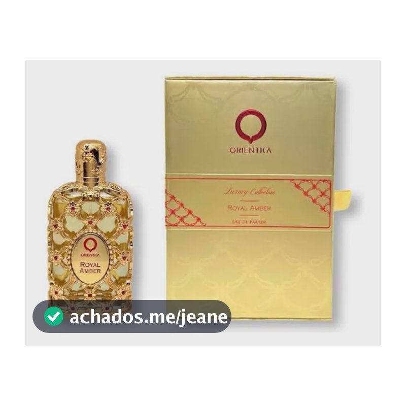 Perfume Árabe Orientica Royal Amber Luxury Collection Compartilhável Eau De Parfum 80ml