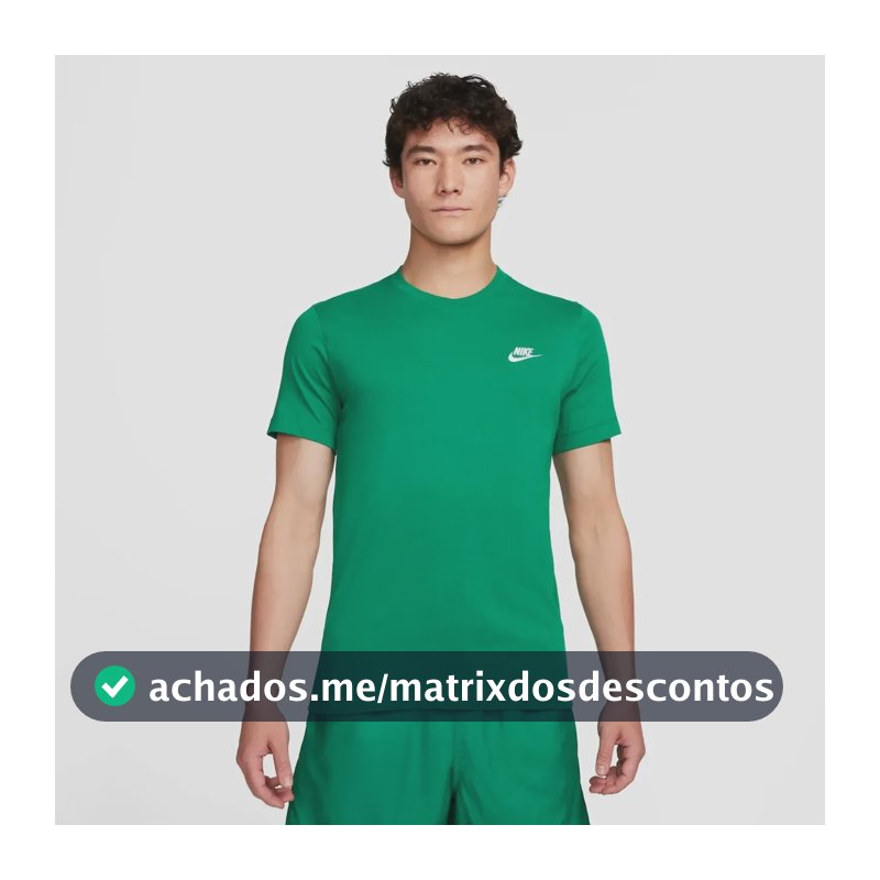 Camiseta Nike Sportswear Club Masculina Verde-escuro G