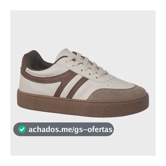 Tênis Feminino Casual Camurça Detalhe Listra Dupla Gigil Areia 37 Br