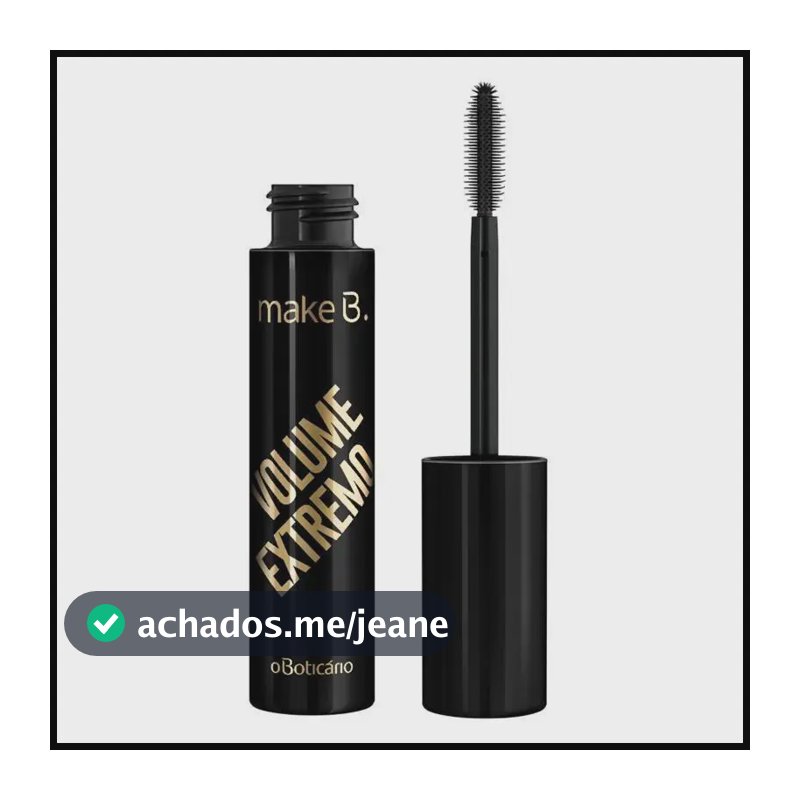 Máscara De Cílios Make B. Volume Extremo 10ml Cor Preto