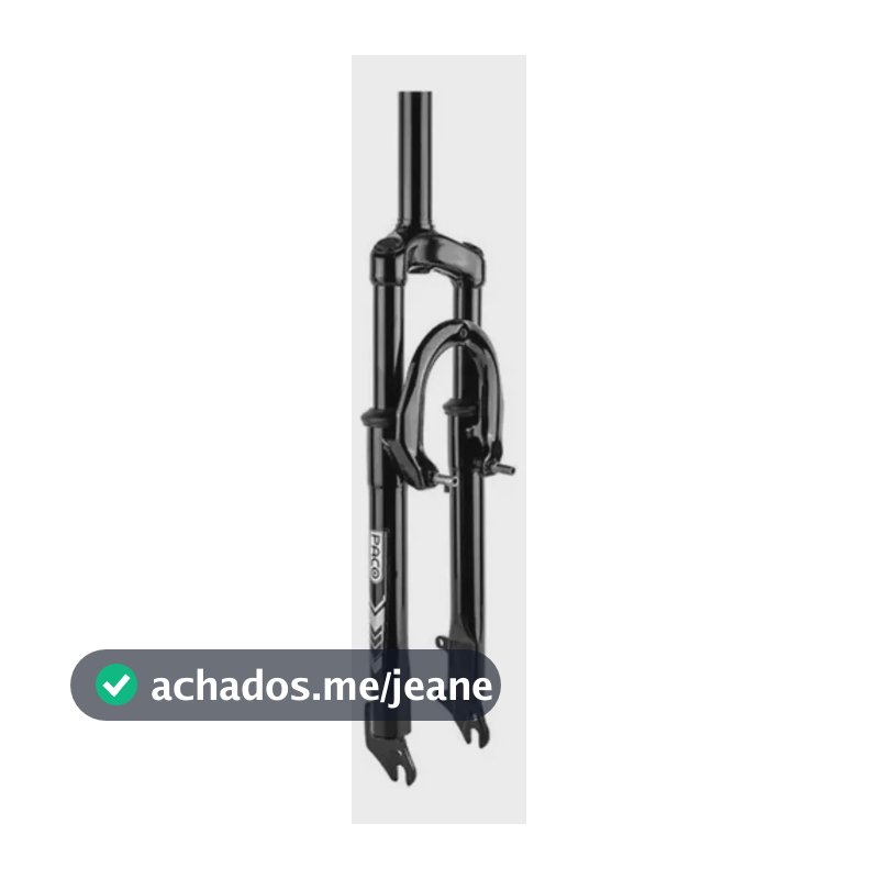 Garfo Suspensão Bike Aro 26 Paco Freio Disco/V-Brake Aço Preto