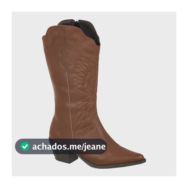 Botas Femininas Texana Rodeio Country Cano Alto Bico Fino
