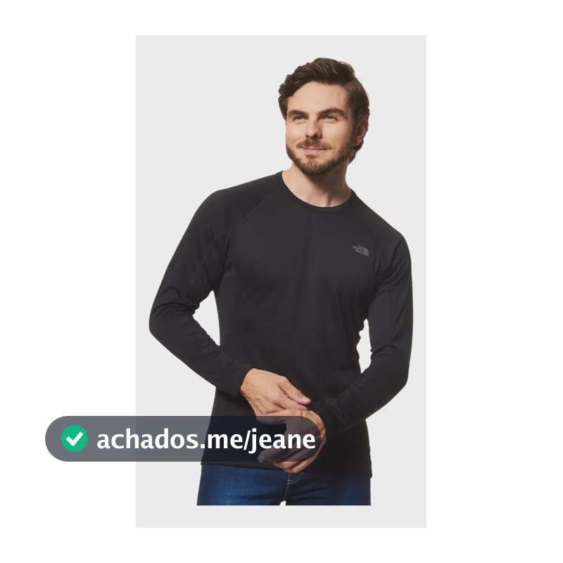 Camiseta Masculina Segunda Pele Warm Crew The North Face Tnf Black N/a M Liso