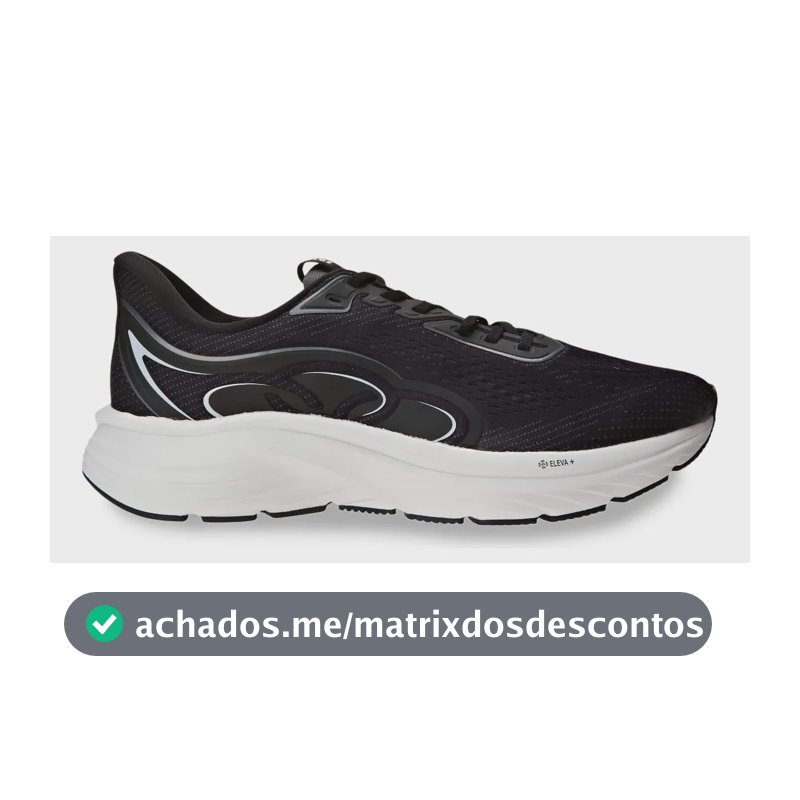 Tênis Masculino Olympikus Veloz 3 Preto Liso 43 Br