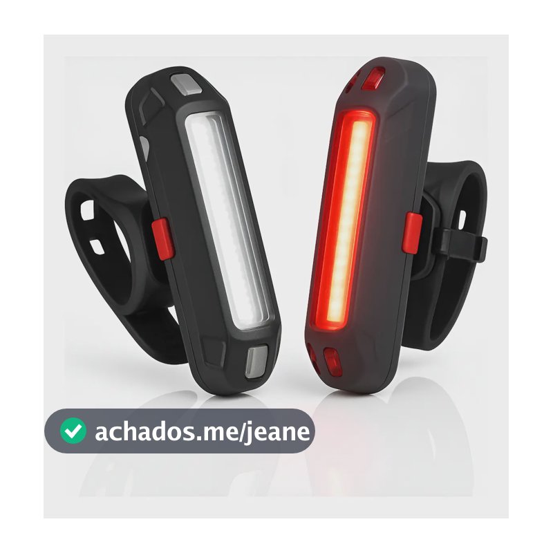 Kit 2 Farol Sinalisador Led Lanterna Bike Traseira Bicicleta Branco/vermelho