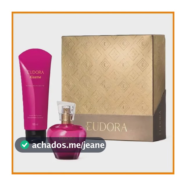 Kit Coffret Eudora Kiss Me Rosa Marcante 50ml + Loção Hid