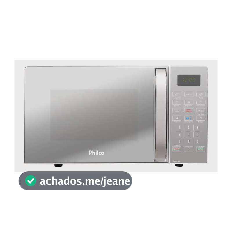 Micro-ondas Philco PMO23EB Limpa Fácil 20L Potência de 1100W Cor Branco