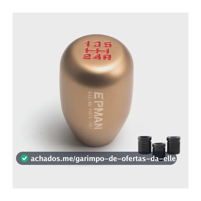 Manopla De Câmbio Shifter 5 Marchas + Ré Em Alumínio Epman  Marrom