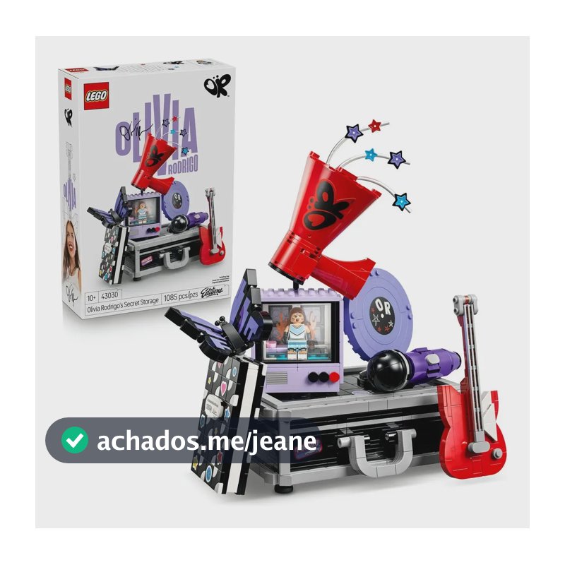 LEGO Editions O Armazenamento Secreto de Olivia Rodrigo 43030; Kit de construção estojo de turnê, ótima decoração de quarto para crianças montarem e exibirem; Presente para crianças; 10+