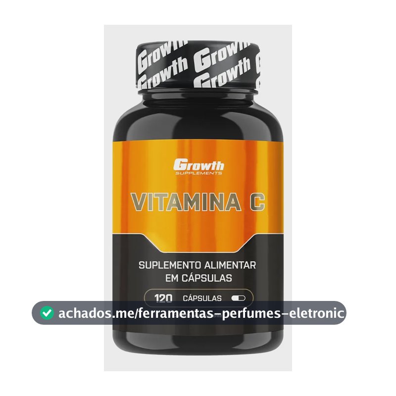 Vitamina C 120 Cápsulas Growth Supplements Natural