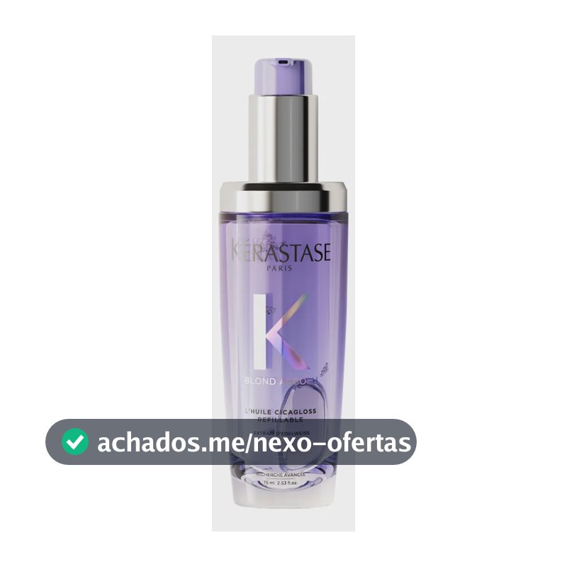 Óleo Capilar Kérastase L'Huile Cicagloss Blond Absolu Refilável, Para Cabelos Loiros Danificados, 75 ml