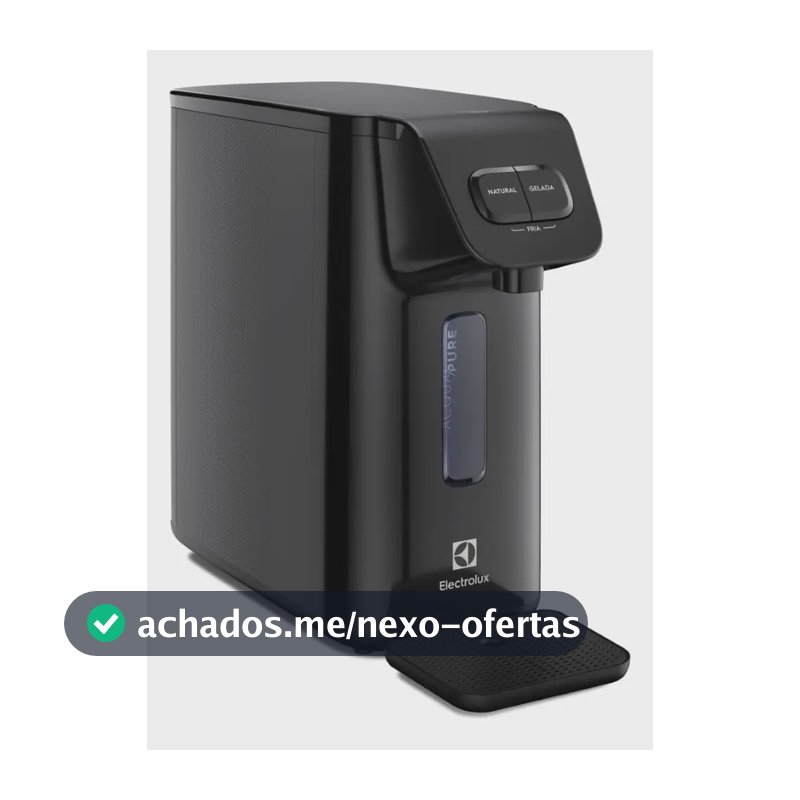 Purificador de Água Gelada Fria e Natural PE15P Electrolux Compacto Eletronico Placa Filtro refil 6 meses ou 3000l Bivolt - preto