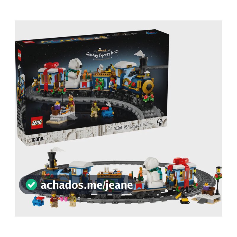 Blocos de montar Icons Trem Expresso de Férias 10361 Com 956 Peças Lego