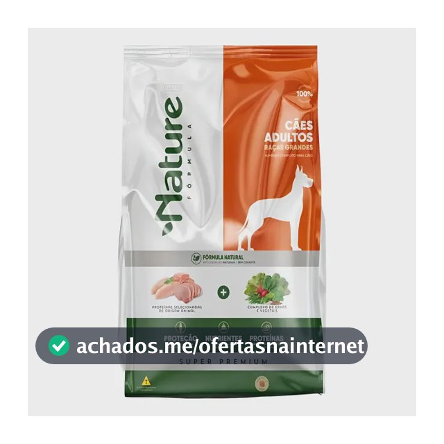 NATURE FORMULA Cão Adulto Raças Grandes 15kg