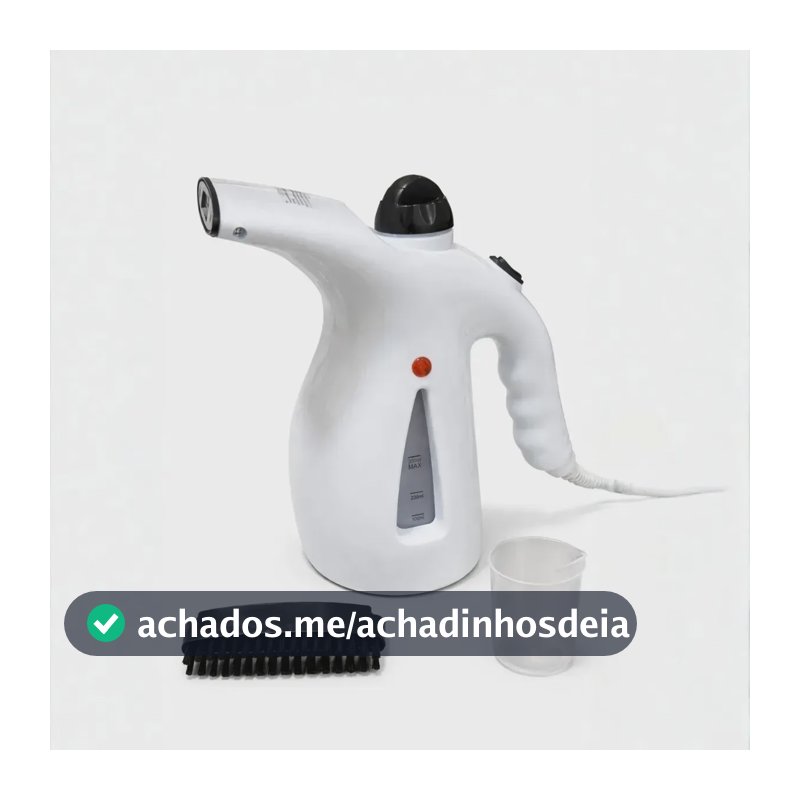 Passadeira A Vapor Portátil Para Roupas Vaporizador Branco Com Preto 127v