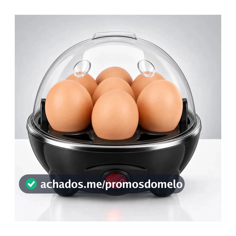 Cozedor de Ovos Eletrico Aparelho de cozimento a vapor EPS-1258 Epsilon Portátil Panela a Vapor Elétrica Cor Preto