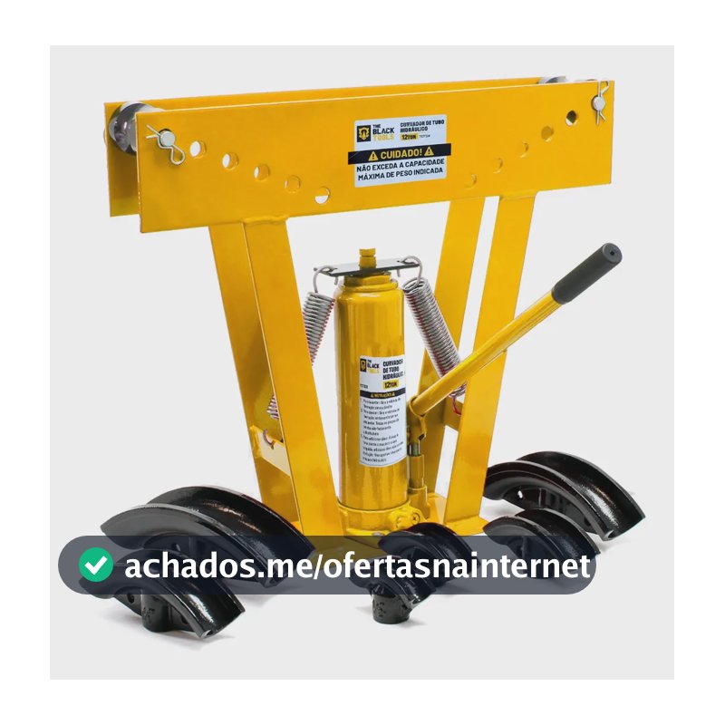 Dobrador De Tubos Hidráulico The Black Tools 12 Toneladas