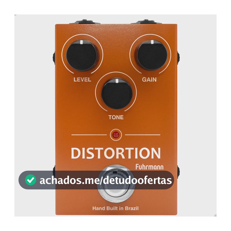 Pedal De Efeito Analógico Mini Distortion Fuhrmann Original Laranja