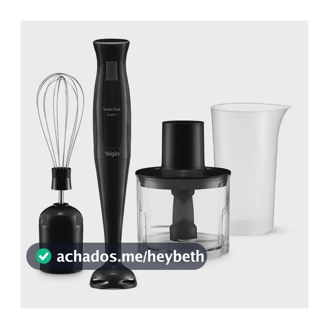 Mixer Elgin Turbo Chef 3 em 1 de 200W para Bater e Triturar